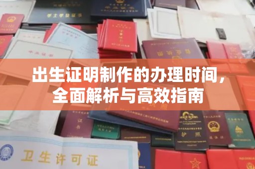 磁县出生证明制作的办理时间，全面解析与高效指南