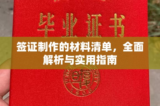 磁县签证制作的材料清单，全面解析与实用指南
