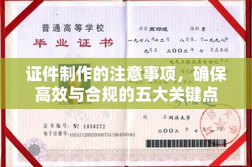 磁县证件制作的注意事项，确保高效与合规的五大关键点
